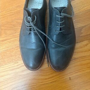 Ben Sherman Textured Black Leather Derbys